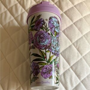 Vera Bradley Purple & Grey Floral Travel Mug